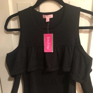 Lilly Pulitzer “Burke” metallic LS sweater